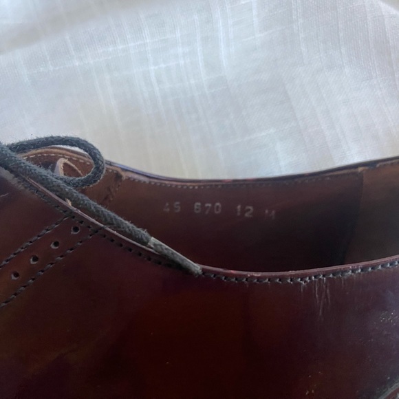 Bruno Magli Douglas Brown Burgundy Hand Made Dress Shoes Size 12 M ITALY
